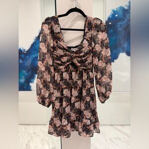 Astr The Label Floral Long Sleeve Dress